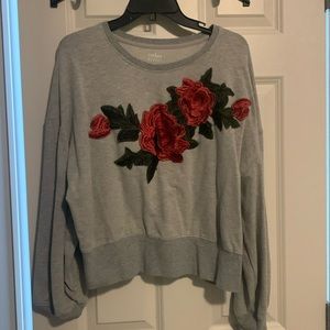Floral Crop sweatshirt